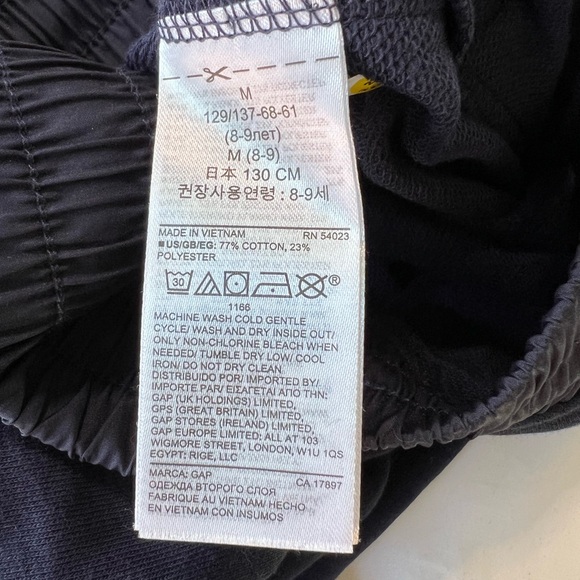 Gap Big Boys Cotton Navy Blue joggers NEW NWT - Picture 4 of 4